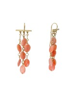 Laura Lienhard Coral Chandelier Earrings in 18k Yellow Gold