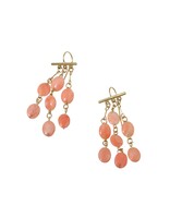 Laura Lienhard Coral Chandelier Earrings in 18k Yellow Gold