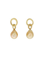 Laura Lienhard Golden Pearls Link Dangle Post Earrings in 18k Gold