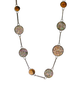 Laura Lienhard Abalone Necklace in Silver and Keum-Boo