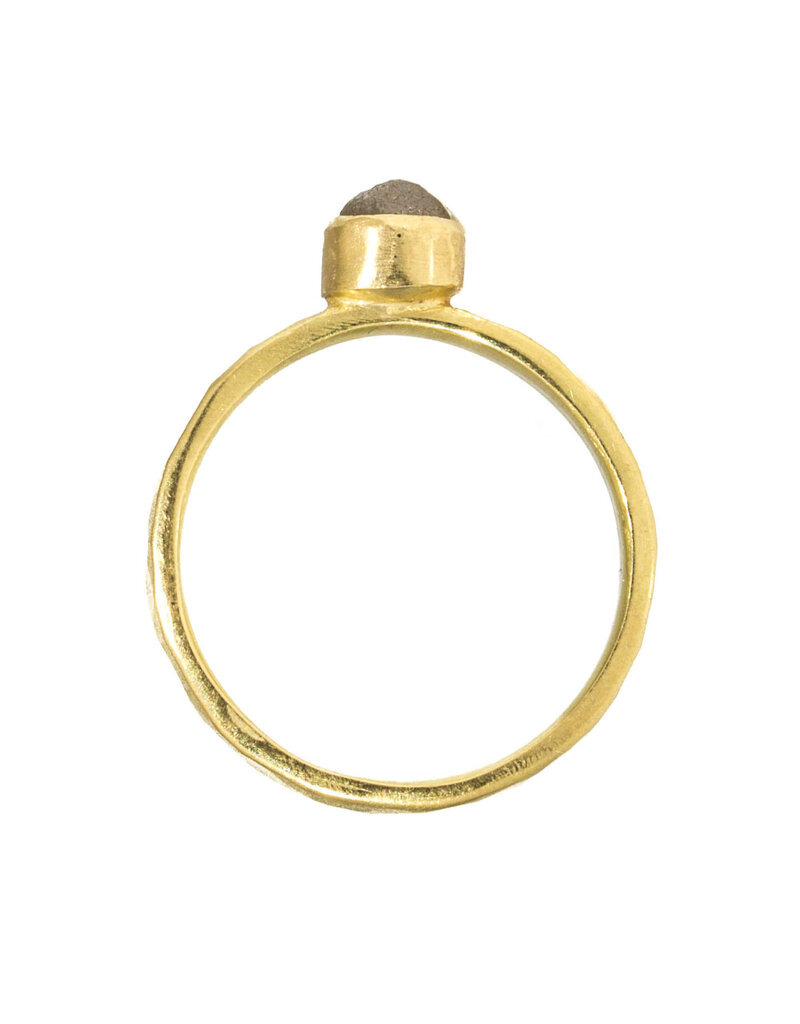 Raw Diamond Ballas Ring in 18k Yellow Gold