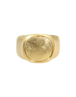 Signet Ring with Gold Plate in 18k Gold