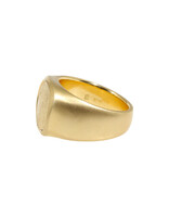 Signet Ring with Gold Plate in 18k Gold