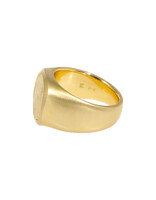 Signet Ring with Gold Plate in 18k Gold