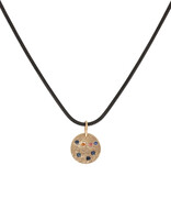 Constellation of Capricorn Necklace in 14k Yellow Gold with Blue & Caramel Candy Sapphires