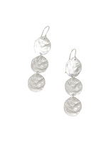 3-tiered Lady Slipper Drop Earrings in Silver