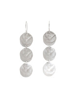 3-tiered Lady Slipper Drop Earrings in Silver