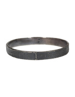 Silk Flat Bangle in Oxidized Silver