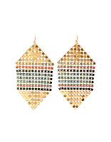 Maral Rapp Klimt Earrings with Gold Caps