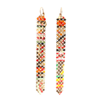 Maral Rapp Graffiti Mesh Mid-Long Earrings