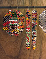 Maral Rapp Graffiti Mesh Mid-Long Earrings