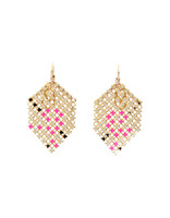 Maral Rapp Hot Pink & White Earrings
