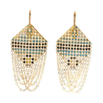 Maral Rapp Swagged Lantern Earrings - Columns