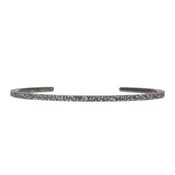 Sand Cuff Bracelet in Oxidized Silver