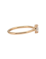 Tura Sugden Round Rose Cut Diamond Solitaire Ring with 8 Prongs  in 18k Rose Gold