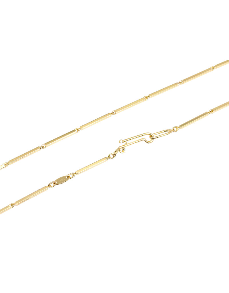 Tura Sugden Bias Chain Necklace in 18k Yellow Gold