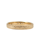 Year Of A Dragon Band in 14k Yellow Gold with Cognac and White Diamonds