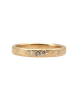 Year Of A Dragon Band in 14k Yellow Gold with Cognac and White Diamonds