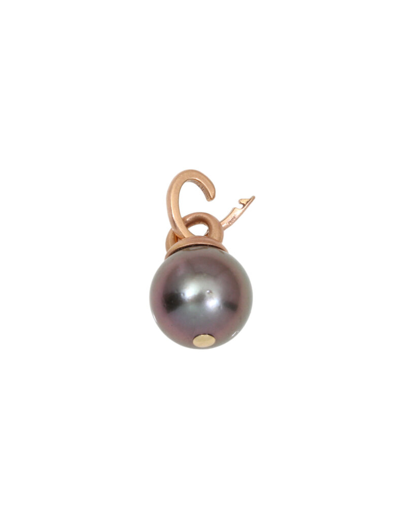 Tracy Conkle Aubergine Pearl Pendant in Rose Gold