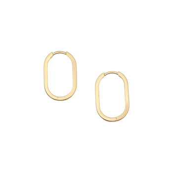 Tracy Conkle Medium Cushion Hoops in 14k Yellow Gold