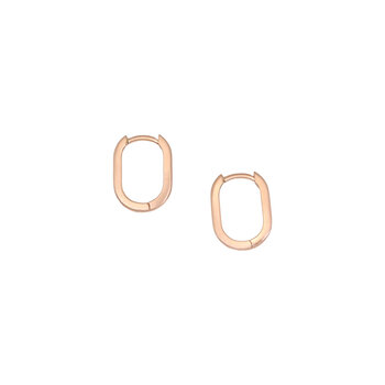 Tracy Conkle Small Cushion Hoops in Rose Gold