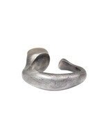 Ninja's Heart Stealthy Open Ring in Oxidized Silver and 18k Yellow Gold