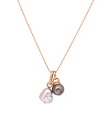 Tracy Conkle Aubergine Pearl Pendant in Rose Gold