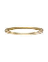 Tapered Oval Bangle with Thick Ends  in Golden Bronze