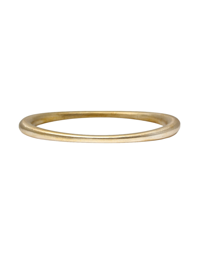 Tapered Oval Bangle with Thick Ends  in Golden Bronze