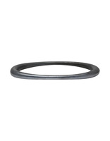 Tapered Oval Bangle with Thick Ends  in Oxidized Silver
