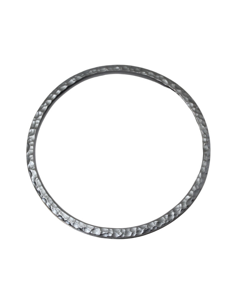 Channel Bangle In Oxidized Silver with 18k Gold Liner