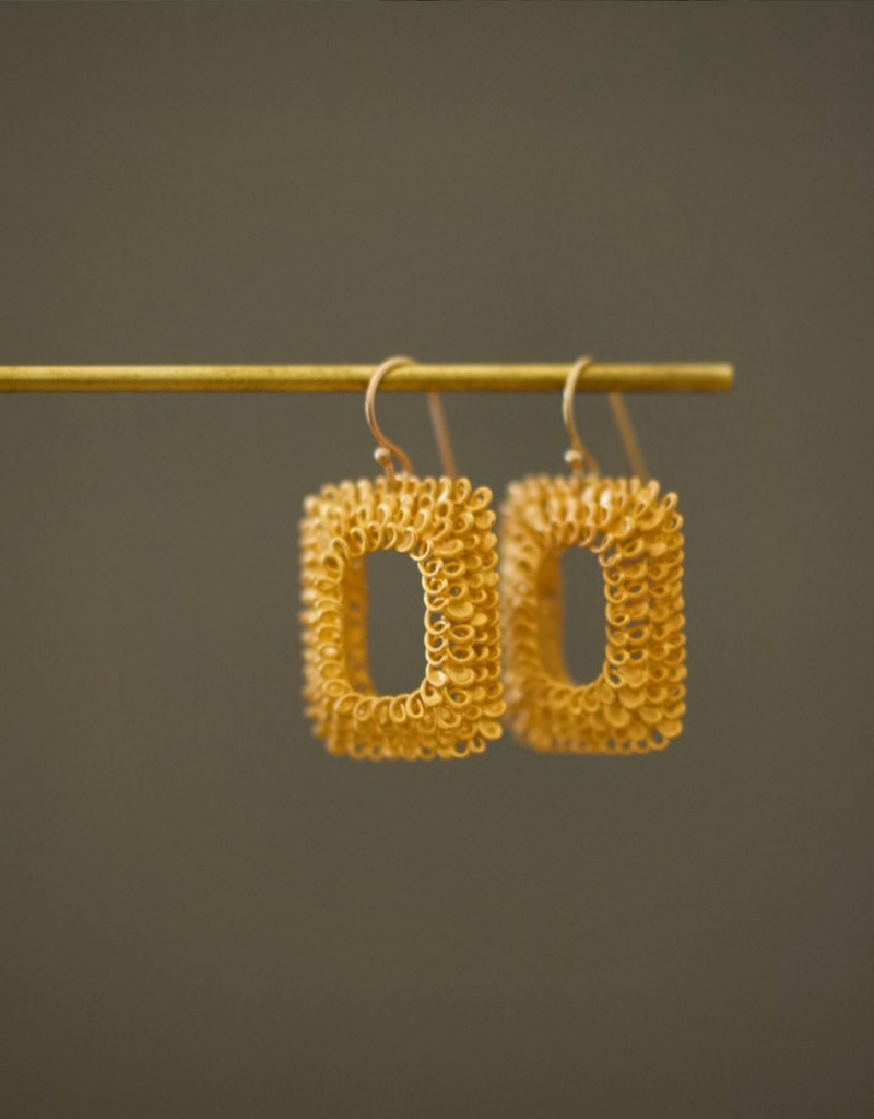 Sayumi Yokouchi Coil Earrings - Medium Rectangle