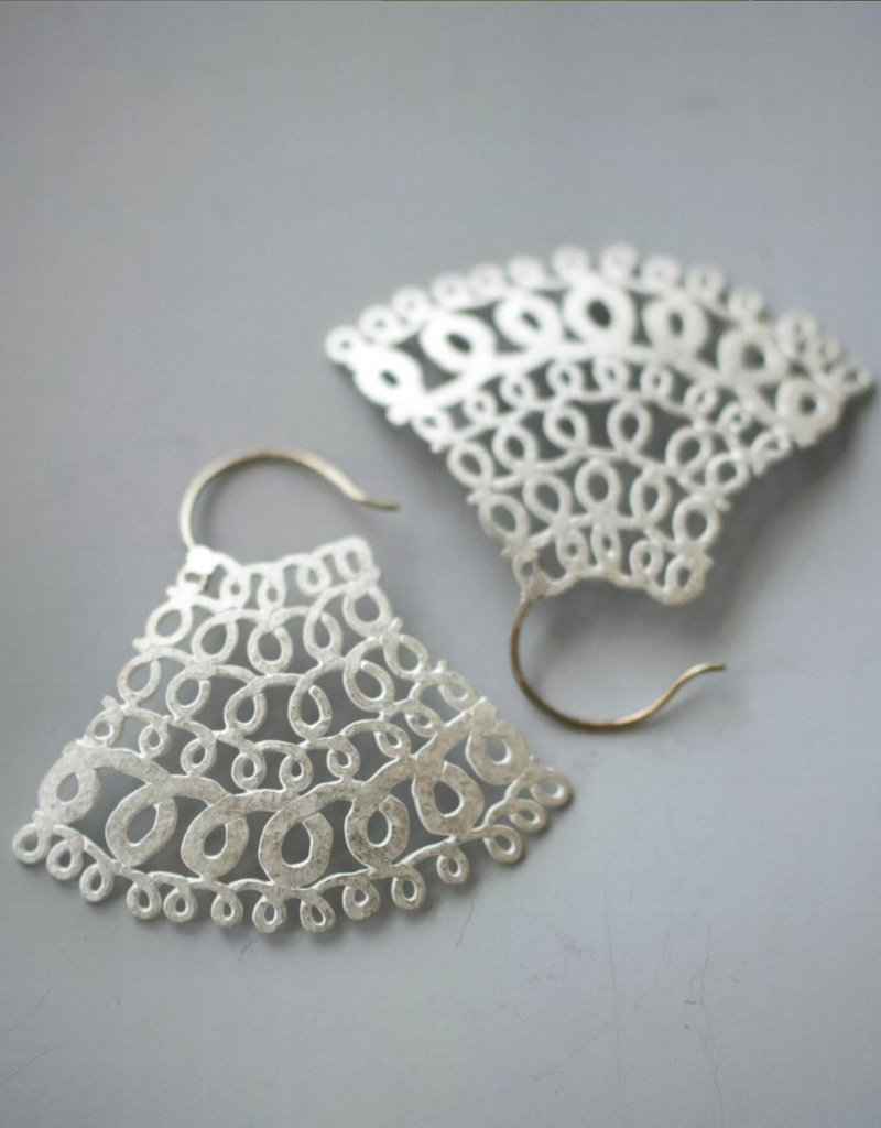 Sayumi Yokouchi Silver Spiral Earrings - Medium