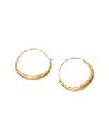 Sayumi Yokouchi Gold Crescent Moon Hoop