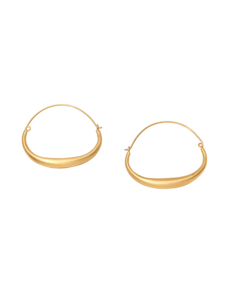 Sayumi Yokouchi Gold Crescent Moon Hoop