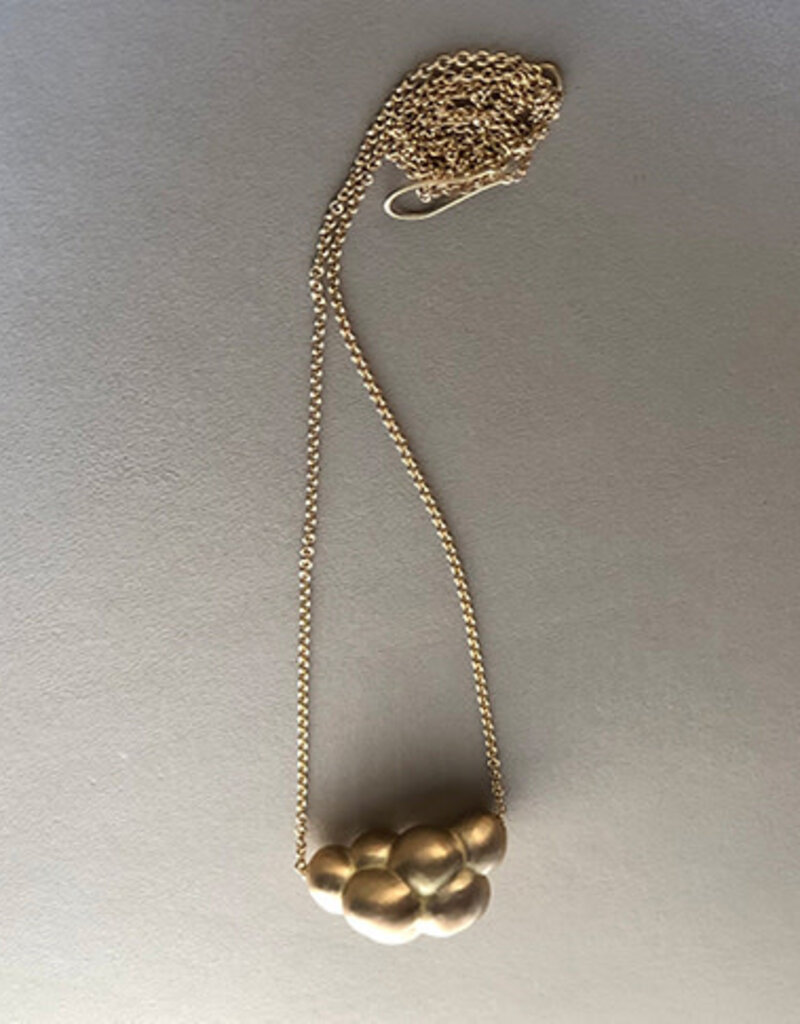 Courbé Cluster Bead and Chain Necklace in 18k Yellow Gold