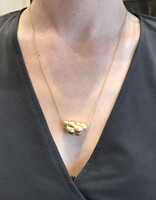 Courbé Cluster Bead and Chain Necklace in 18k Yellow Gold