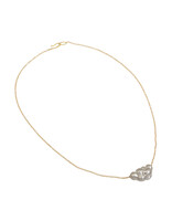 Courbé Necklace in Silver with 18k Chain