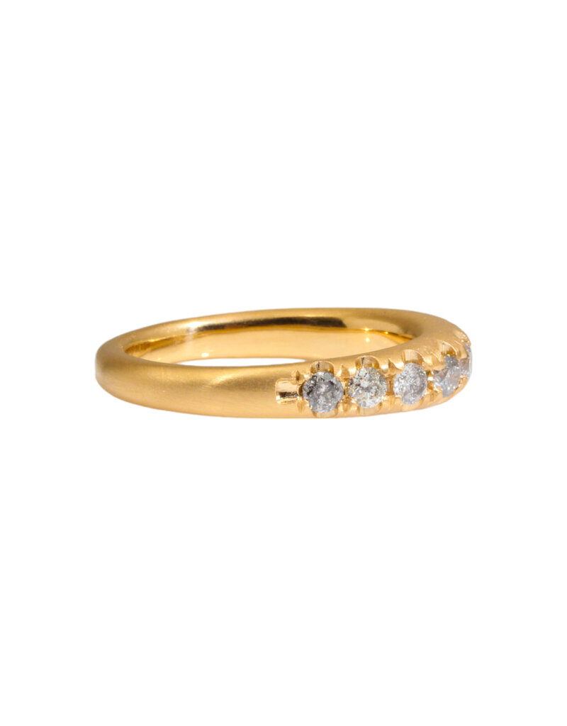 Inanna with Grey Diamonds in 18k Yellow Gold