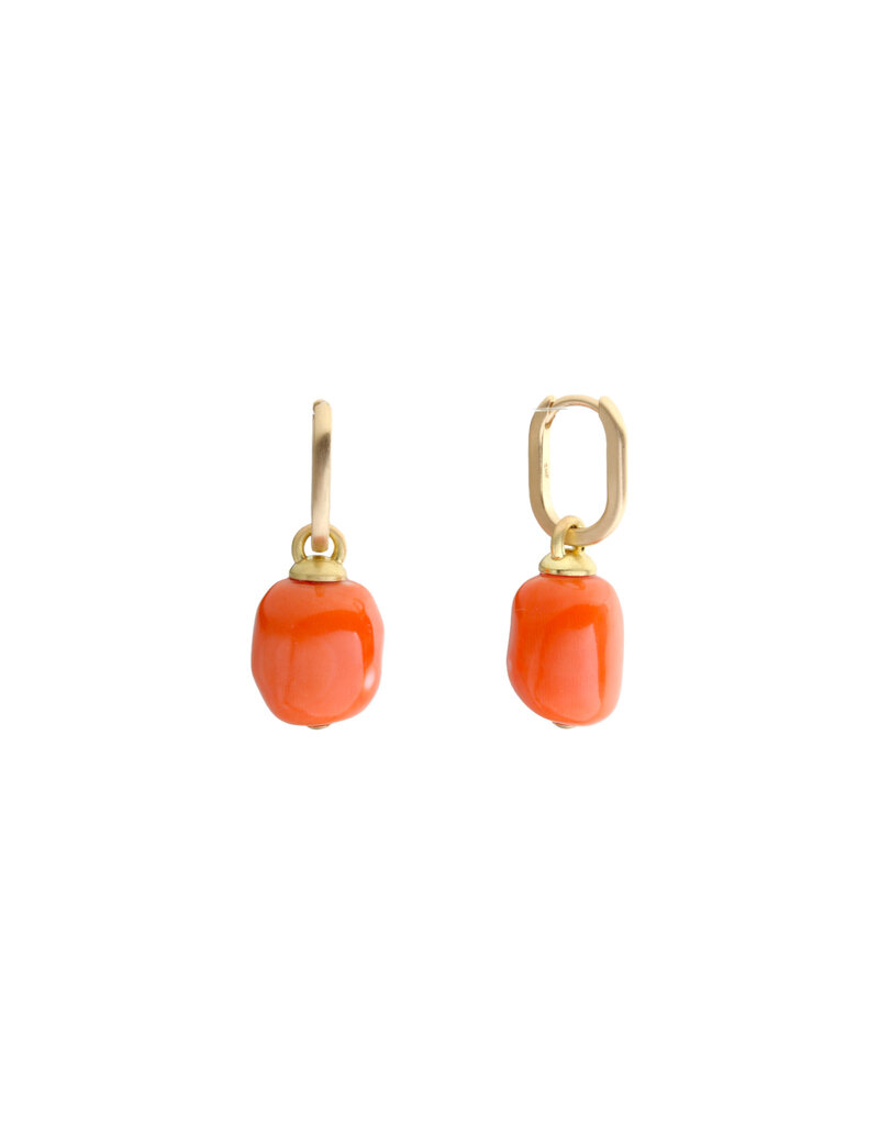 Tracy Conkle Persimmon Coral Earrings  in 18k and 14k