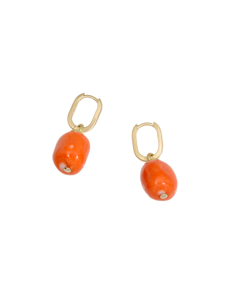Tracy Conkle Persimmon Coral Earrings  in 18k and 14k