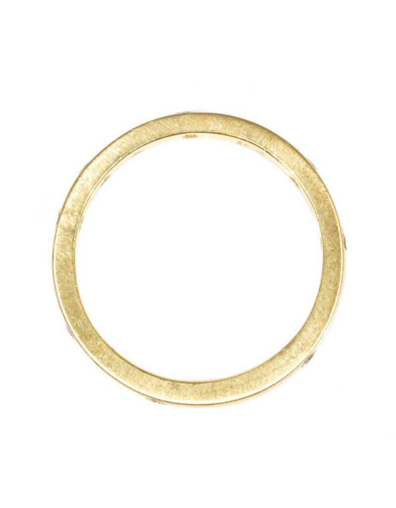Simple Architectural in 18k Yellow Gold with White Diamonds