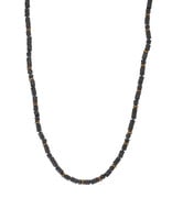 African Vinyl and Brass Bead Necklace - Various Colors