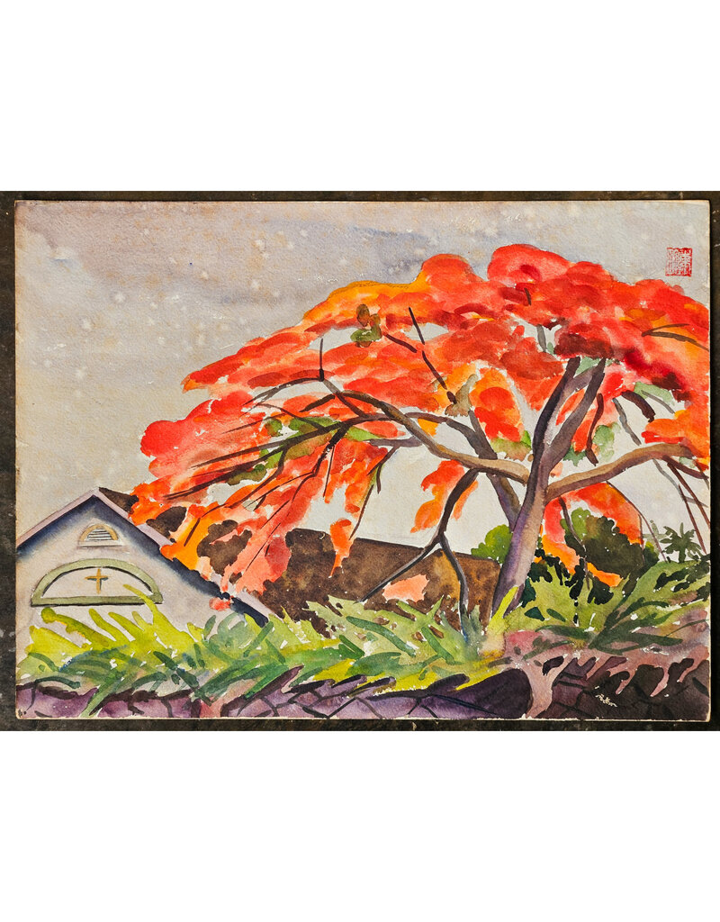 Kenneth Higashimachi Medium Watercolor Painting #105