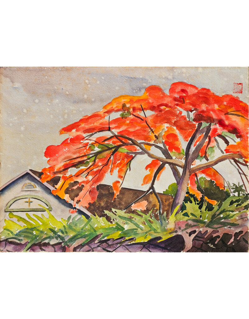 Kenneth Higashimachi Medium Watercolor Painting #105