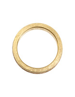 Estate Raw Diamond Stripe Ring Band in 18k Gold - size 9.5