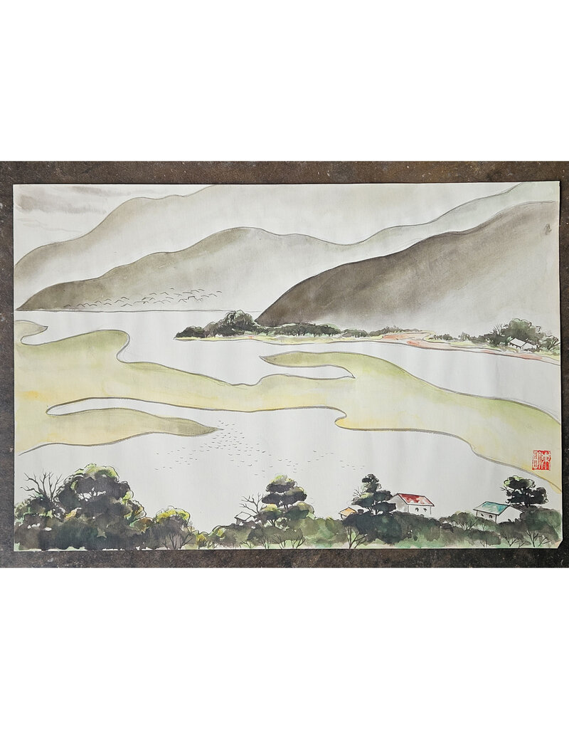Kenneth Higashimachi Medium Watercolor Painting #111