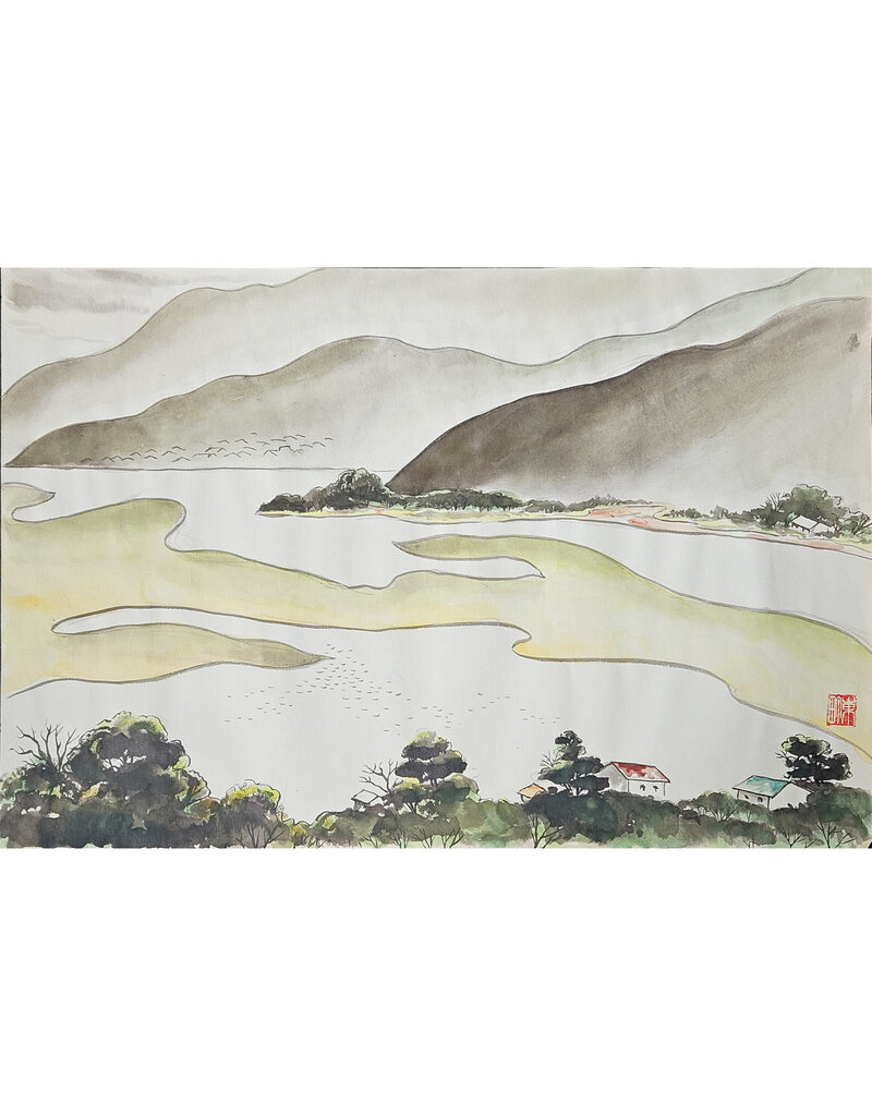 Kenneth Higashimachi Medium Watercolor Painting #111