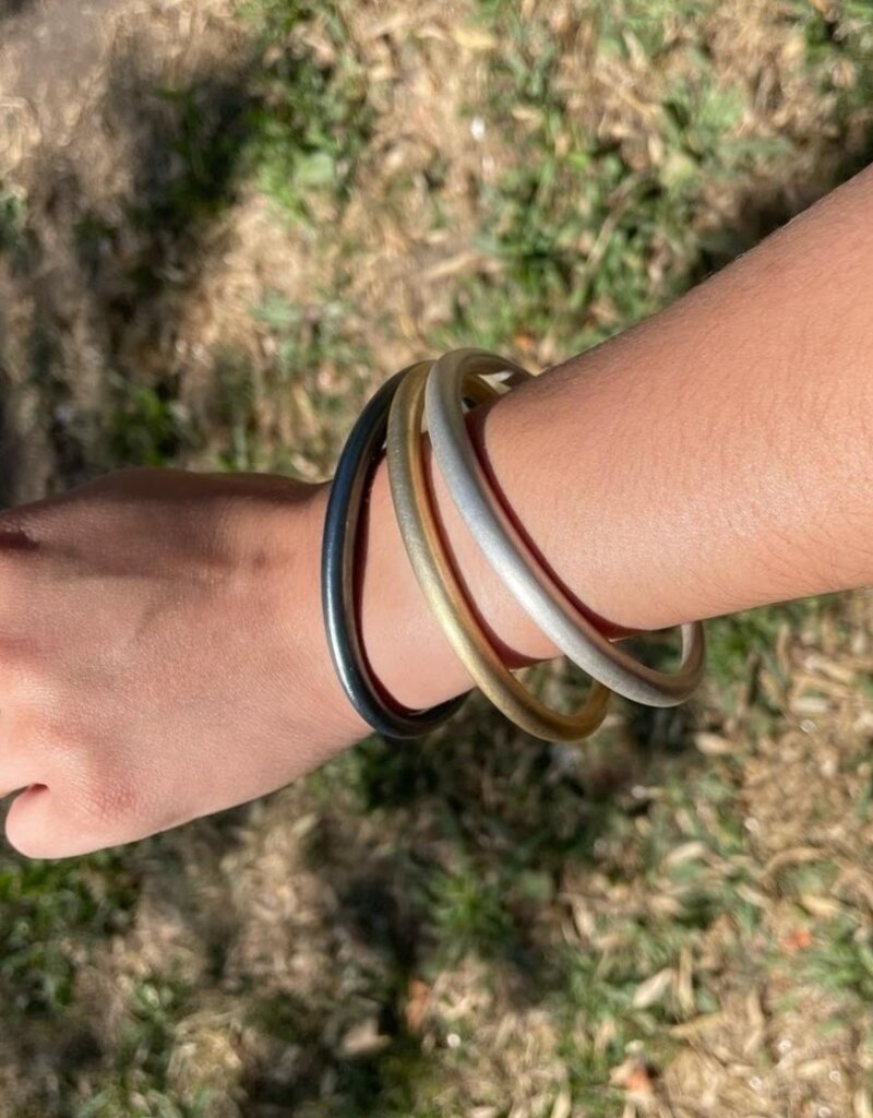 Tapered Oval Bangle in Golden Bronze