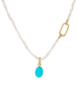 Tracy Conkle Sleeping Beauty Turquoise Drop Pendant in 18k Gold